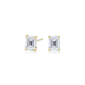 Dia Solitaire Single Stud Earring Emerald•Yellow Gold
