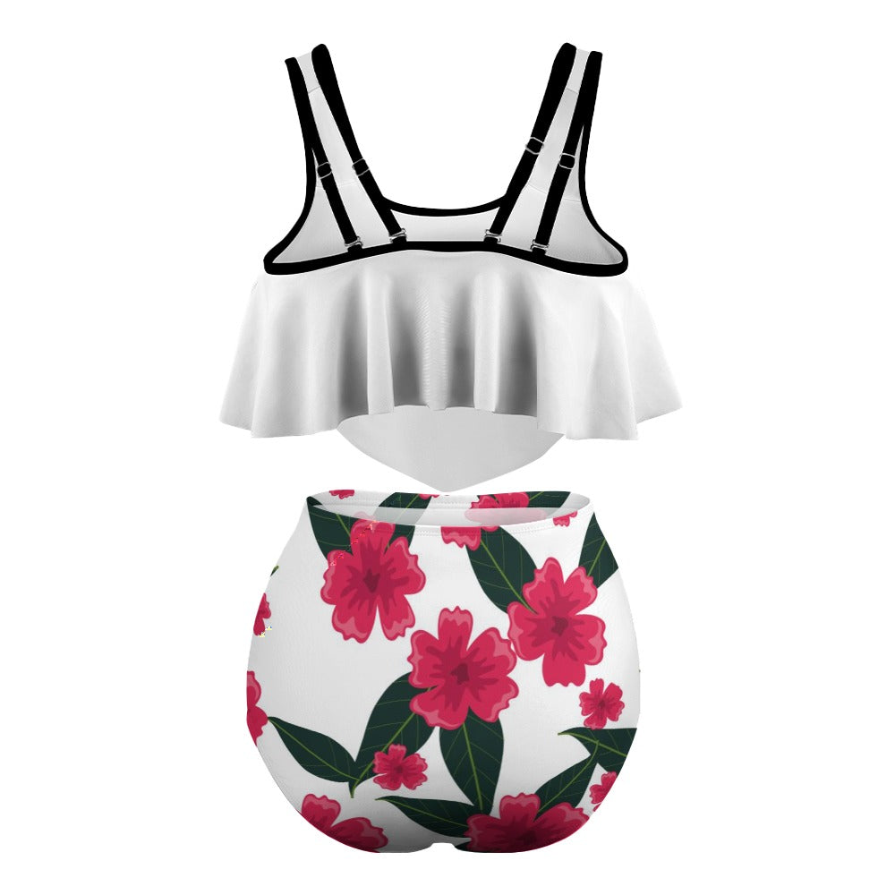 NDO-Plus Size Large Flower Bottom Bikini Swimsuit