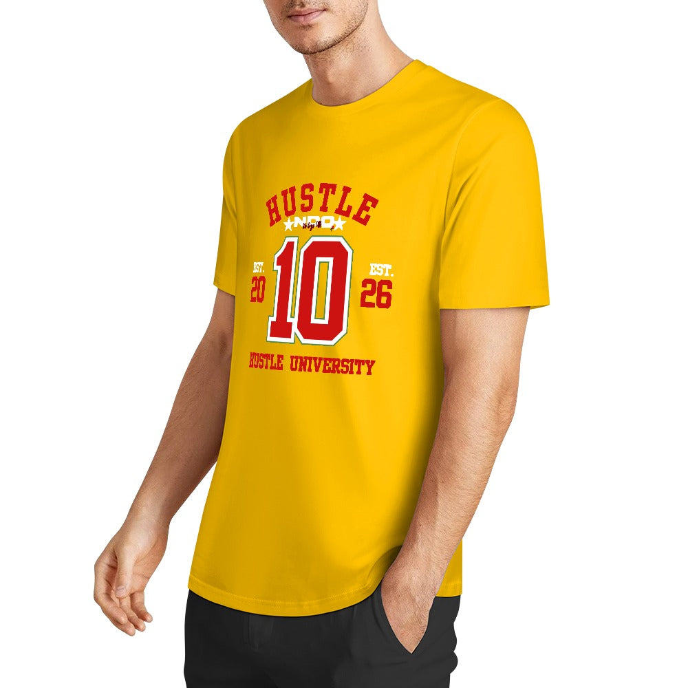 NDO Red Hustle University New  Pure cotton short sleeved T-shirt