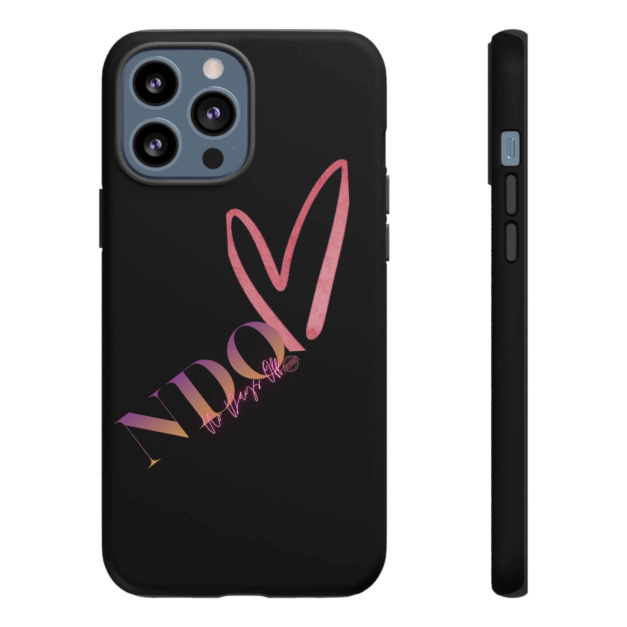 NDO Heart Phone Case – Slim Tough Protective iPhone Cover with Pink Heart Design