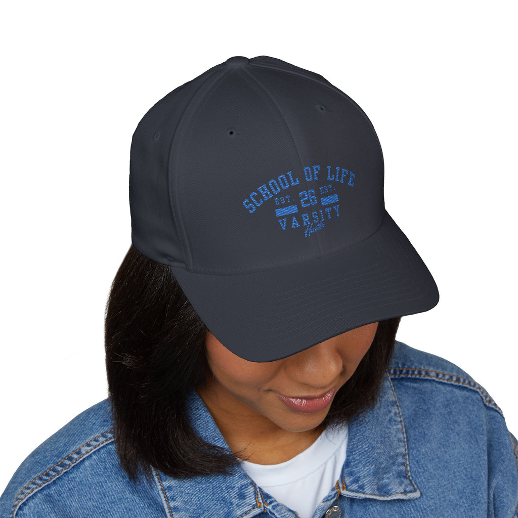 School of Life Varsity Cap — Embroidered Closed-Back Baseball Hat