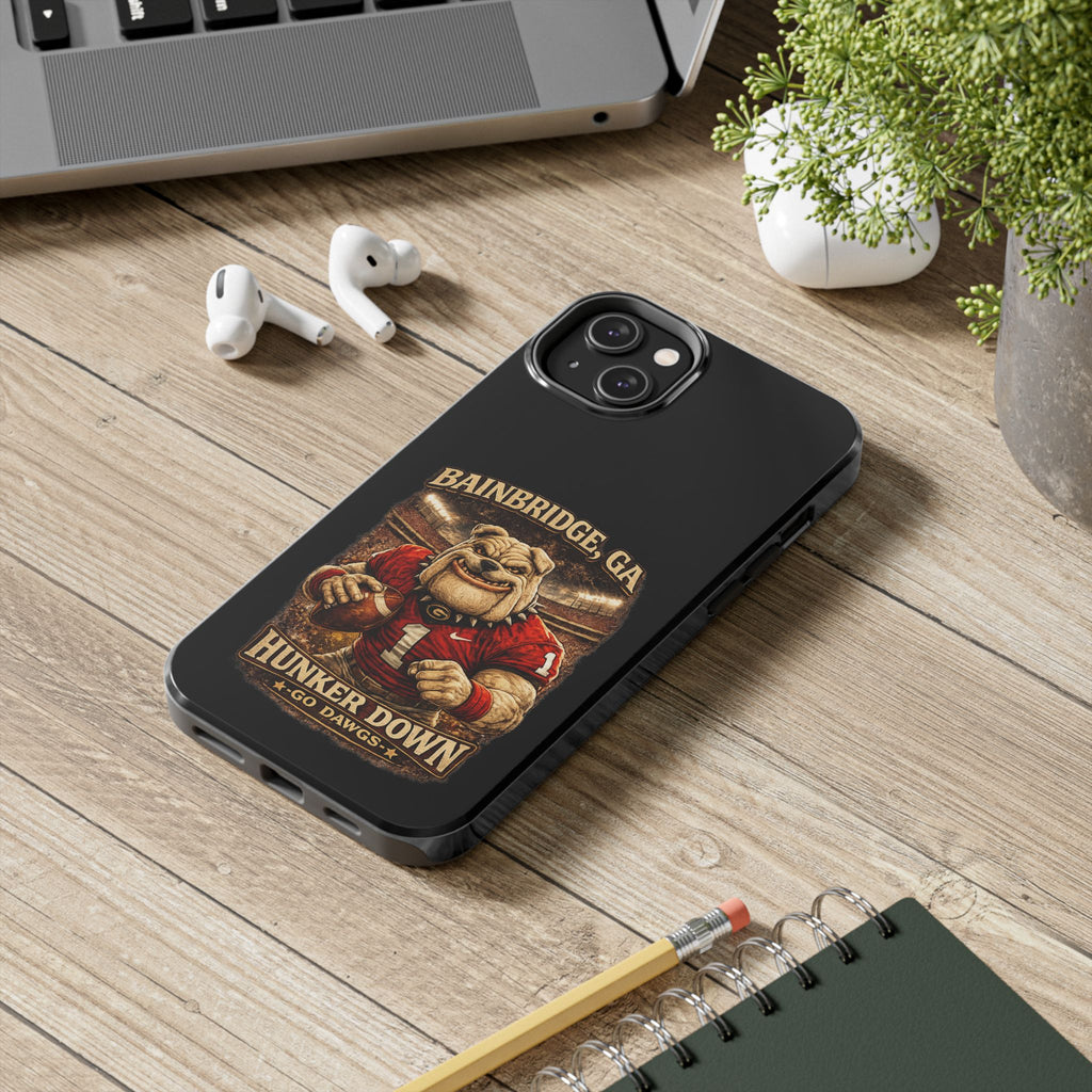 Bainbridge GA Bulldog Football Tough Phone Case — "Hunker Down" Game Day Protector