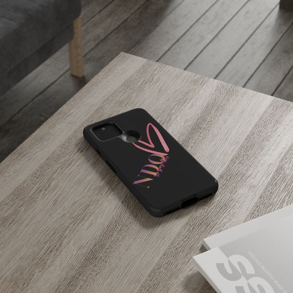NDO Heart Phone Case – Slim Tough Protective iPhone Cover with Pink Heart Design