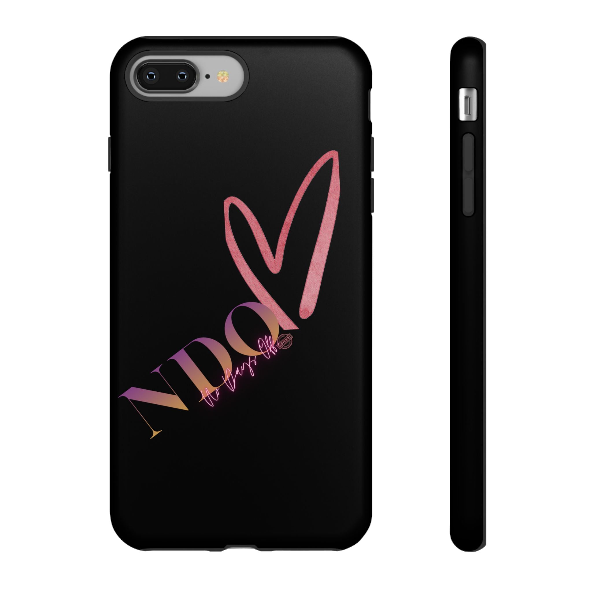 NDO Heart Phone Case – Slim Tough Protective iPhone Cover with Pink Heart Design