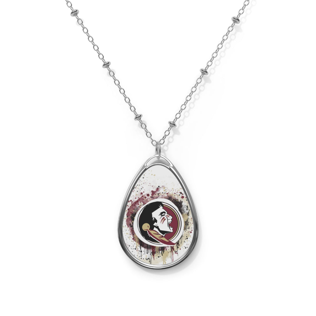 Oval Pendant Necklace — Vintage Portrait Teardrop Locket
