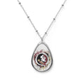 Oval Pendant Necklace — Vintage Portrait Teardrop Locket