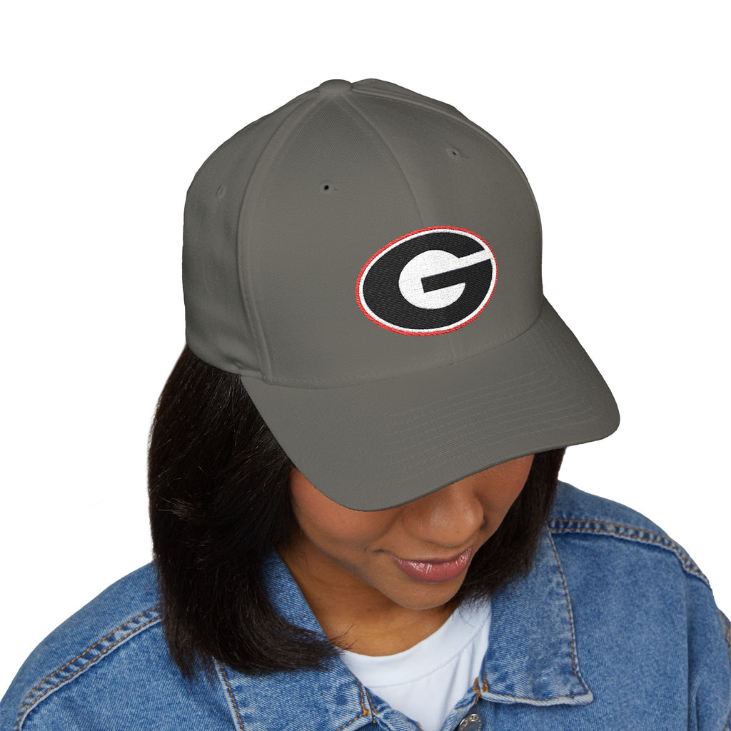 Embroidered GA Bulldogs G Logo Structured Cap — Closed-Back Baseball Hat with 'MY DAWGS' Detail