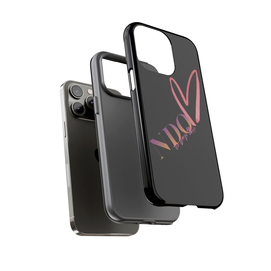 NDO Heart Phone Case – Slim Tough Protective iPhone Cover with Pink Heart Design