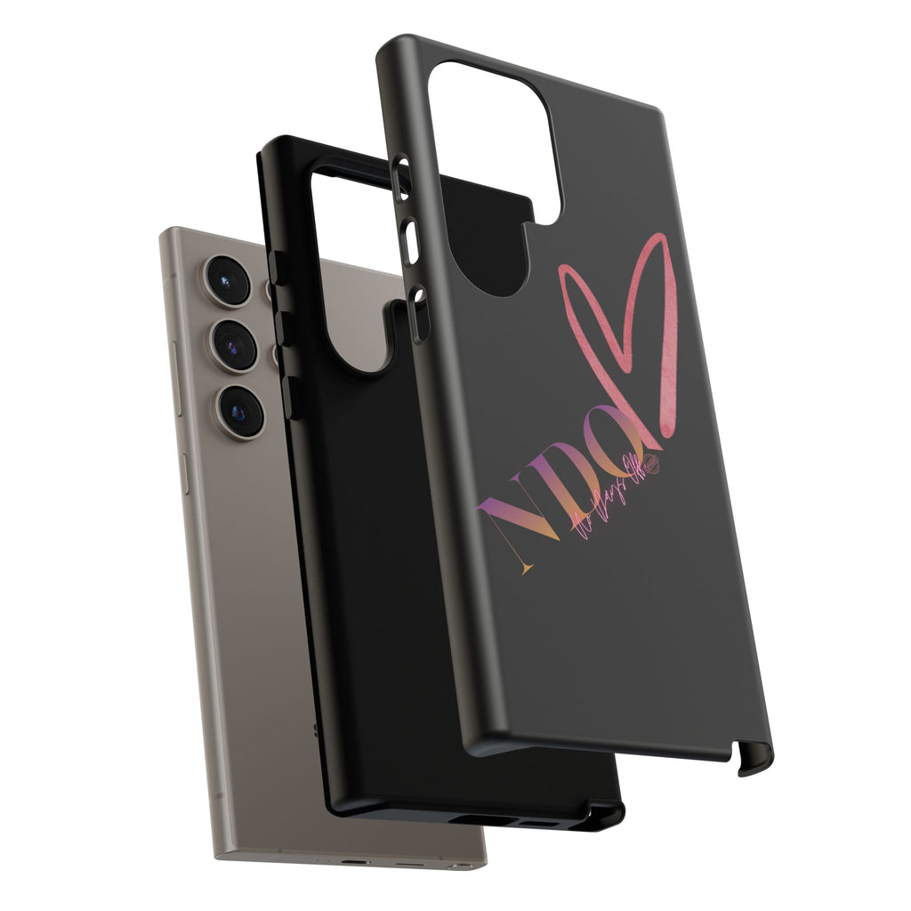 NDO Heart Phone Case – Slim Tough Protective iPhone Cover with Pink Heart Design