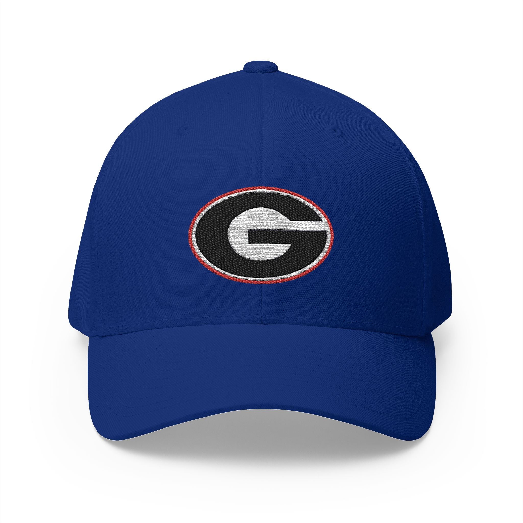 Embroidered GA Bulldogs G Logo Structured Cap — Closed-Back Baseball Hat with 'MY DAWGS' Detail