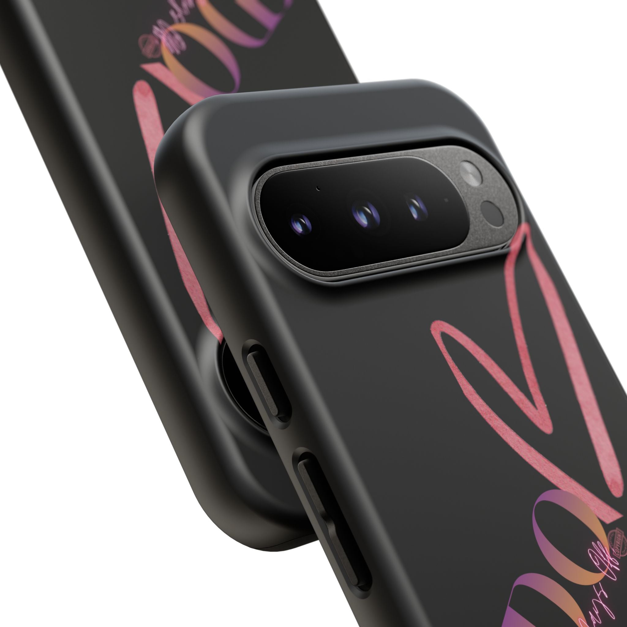 NDO Heart Phone Case – Slim Tough Protective iPhone Cover with Pink Heart Design