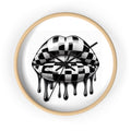 Checkerboard Dripping Lips Wall Clock