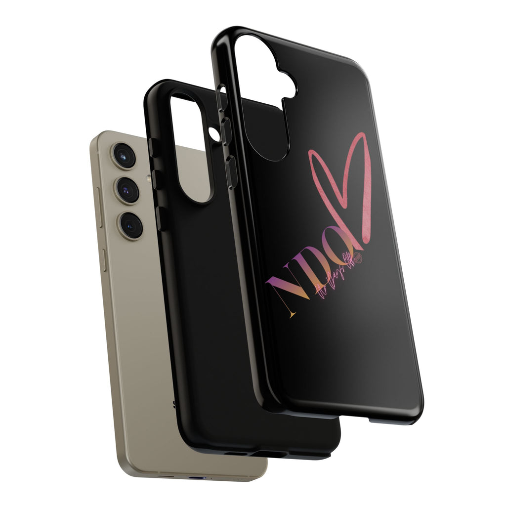 NDO Heart Phone Case – Slim Tough Protective iPhone Cover with Pink Heart Design