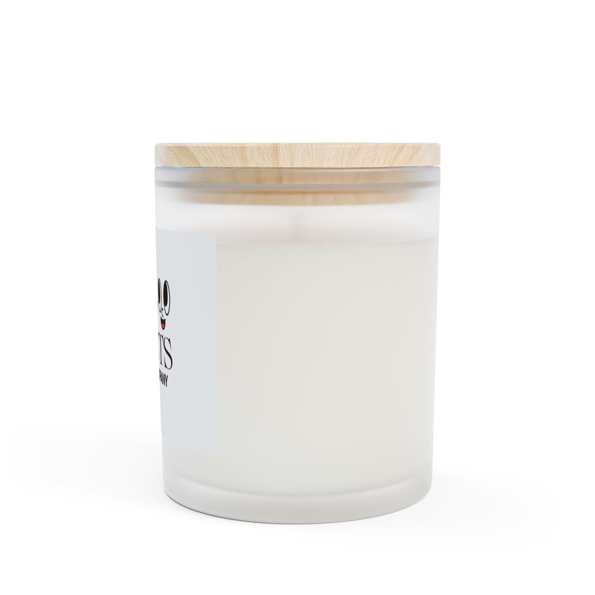 Frosted Glass Candle - Silly Scents 11oz Soy Candle with Wooden Lid