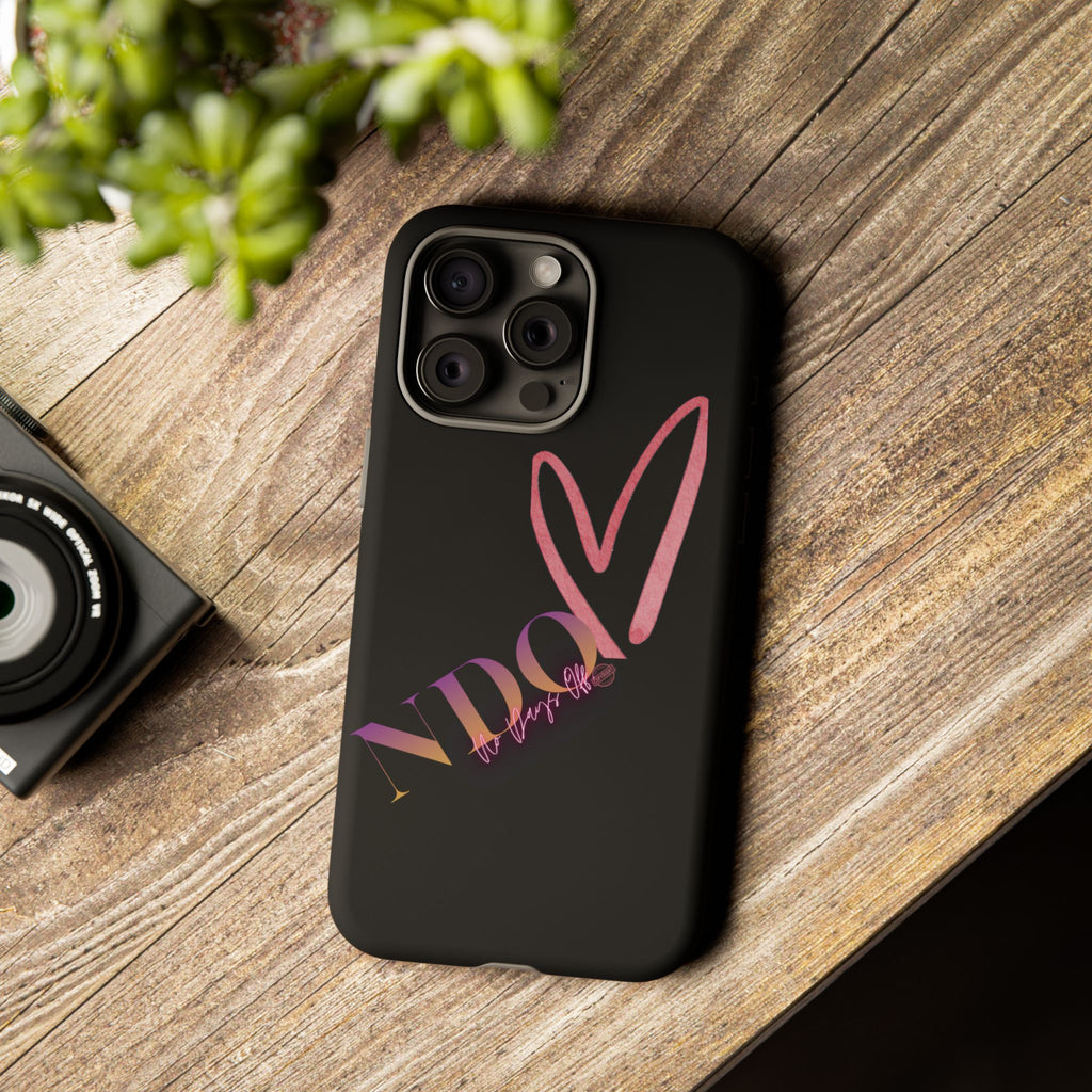NDO Heart Phone Case – Slim Tough Protective iPhone Cover with Pink Heart Design