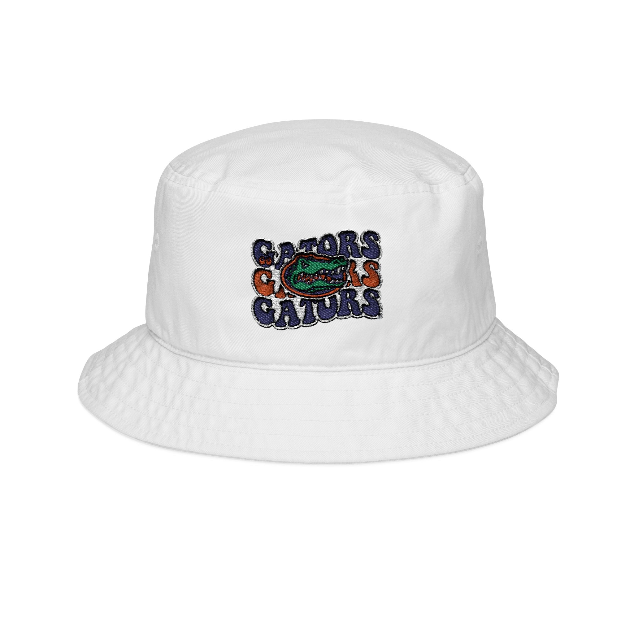Embroidered Gators Bucket Hat — Floral Team Logo Sun Hat