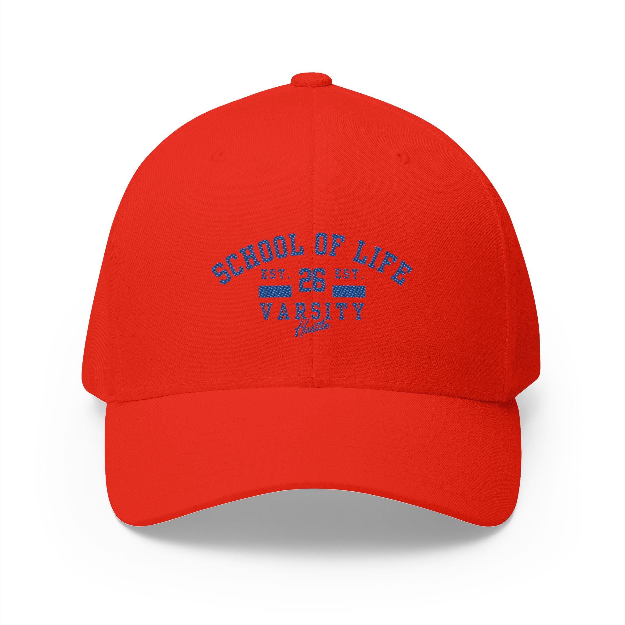 School of Life Varsity Cap — Embroidered Closed-Back Baseball Hat
