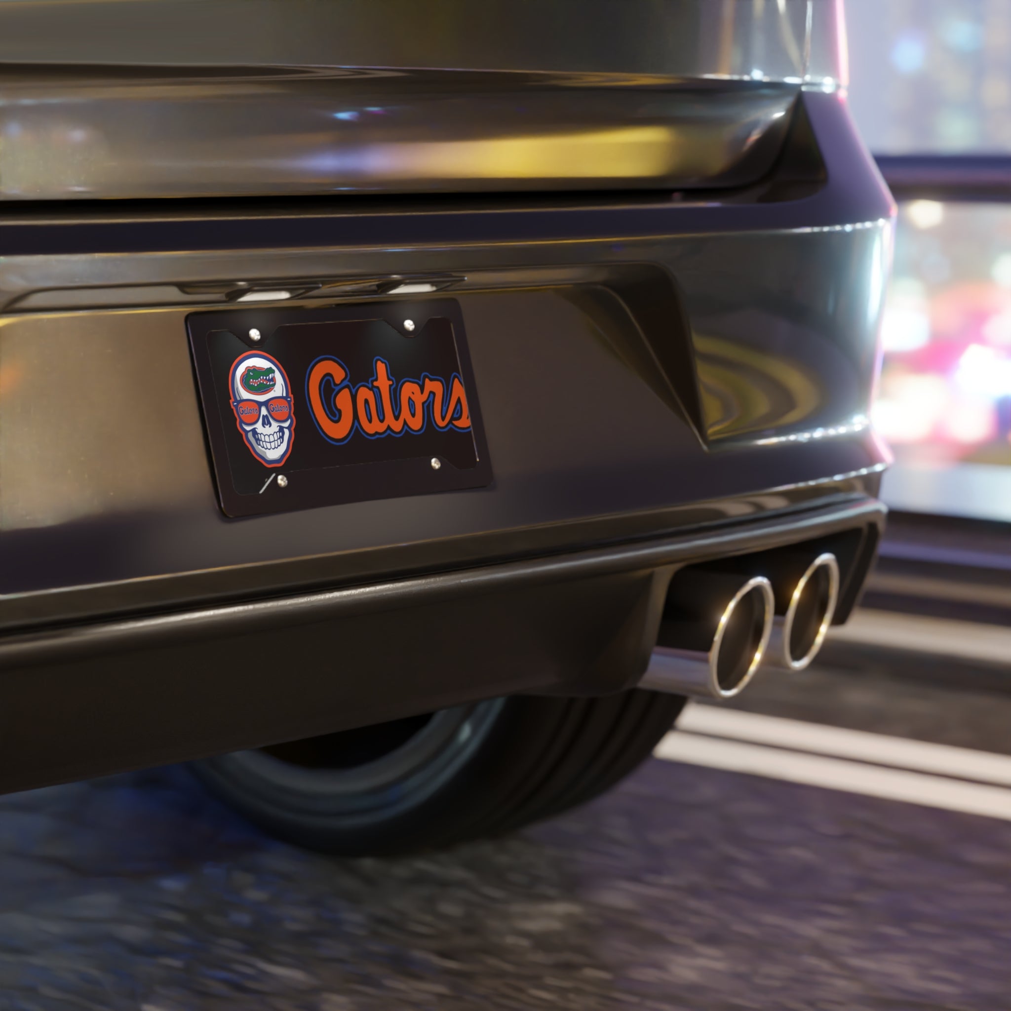 Florida Gators Skull Logo Vanity License Plate — Collegiate Car Tag