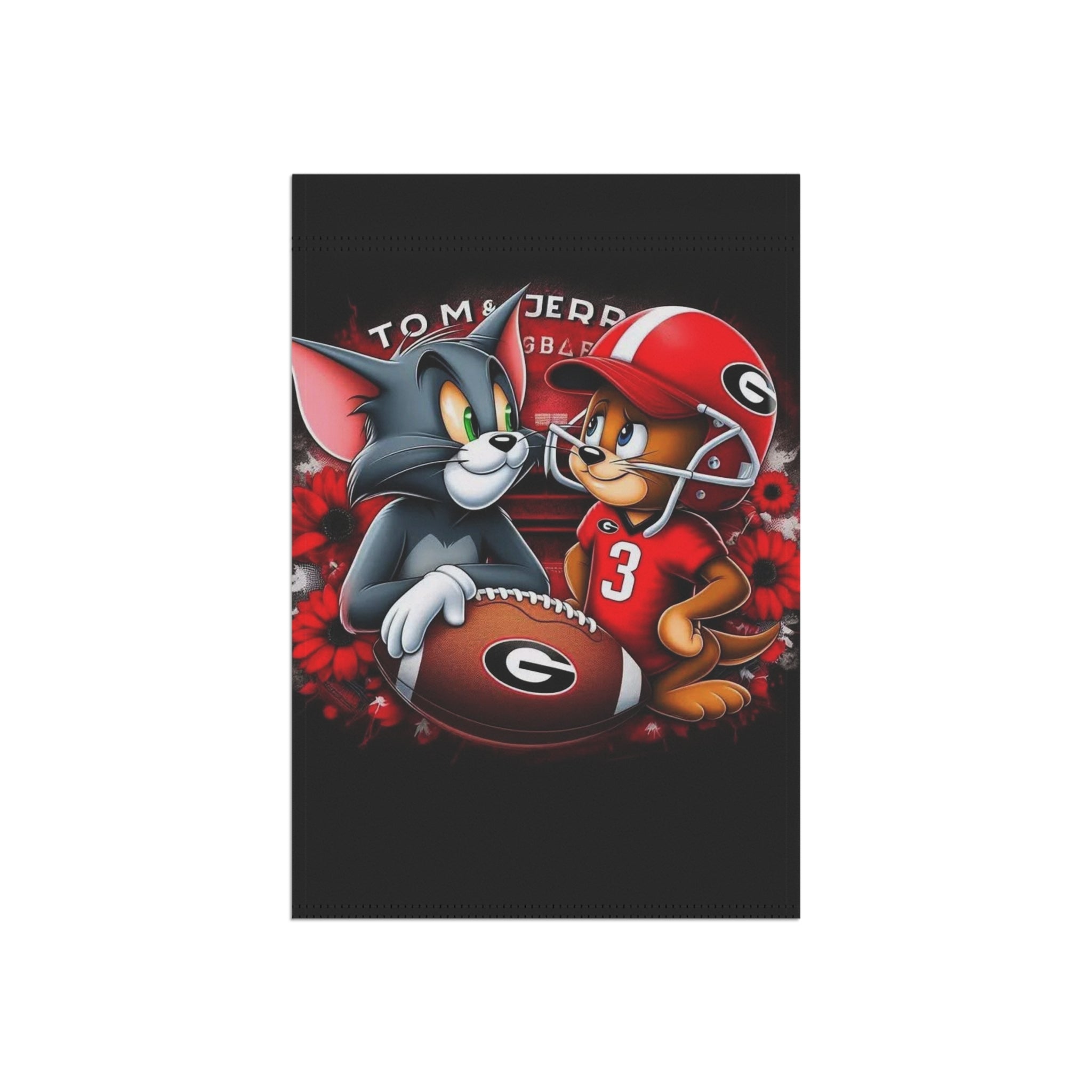 Tom & Jerry Football Garden Flag – Decorative House Banner for Fans