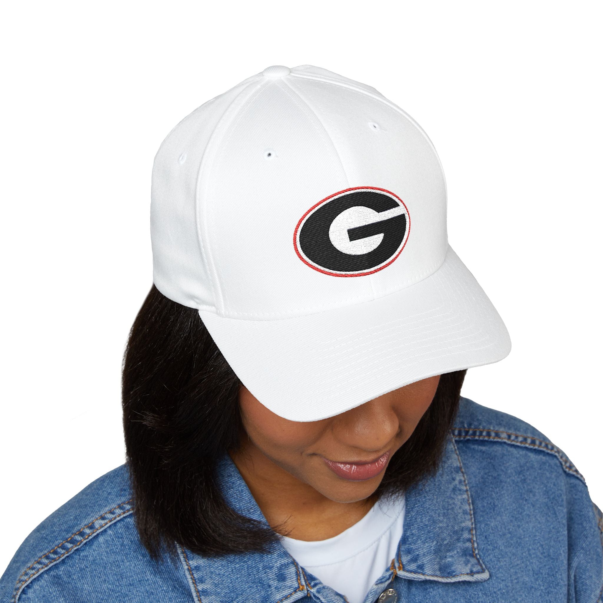 Embroidered GA Bulldogs G Logo Structured Cap — Closed-Back Baseball Hat with 'MY DAWGS' Detail