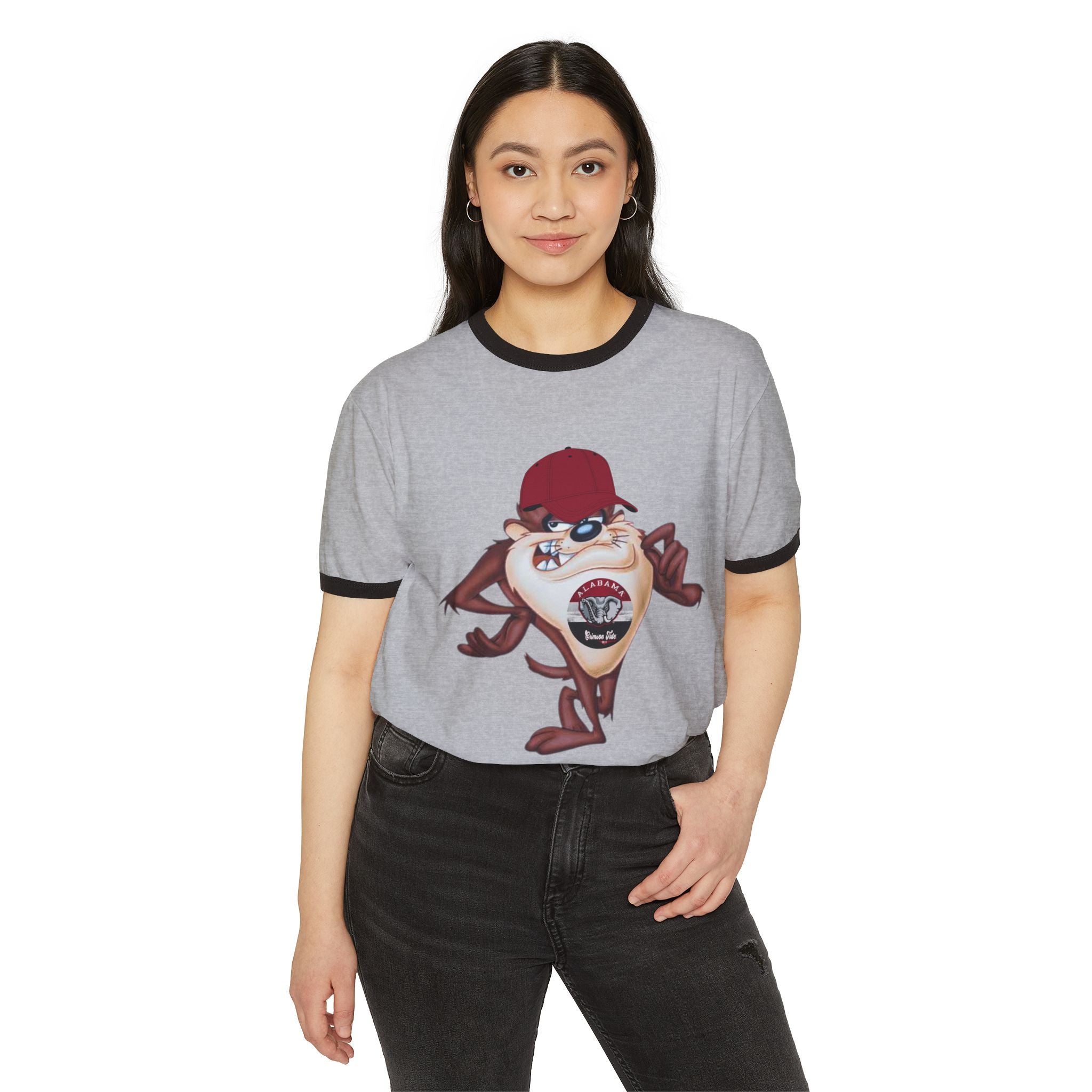 Vintage Cartoon Taz  Alabama Ringer Tee — Retro Looney Tunes T-Shirt