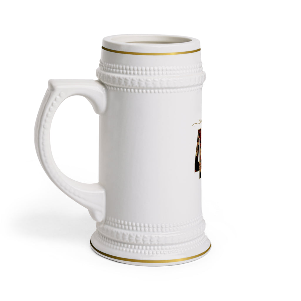 San Francisco 49ers Beer Stein Mug – Vintage Floral Team Logo Ceramic Stein