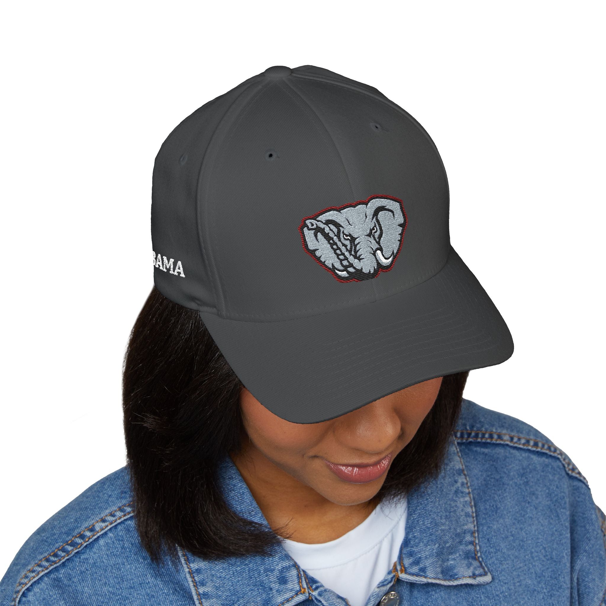 Embroidered ALABAMA (BAMA)  — Classic Structured Closed-Back Baseball Cap