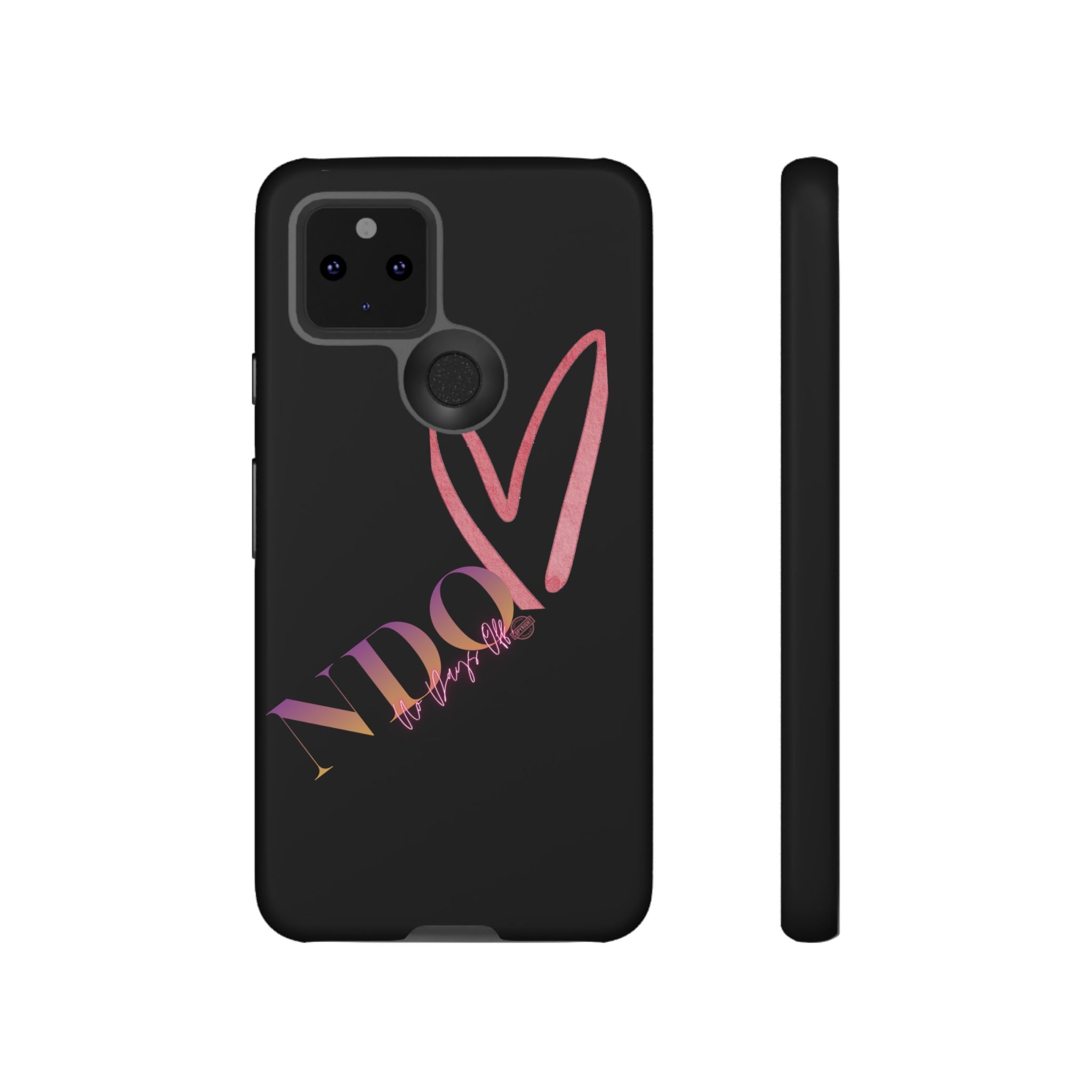 NDO Heart Phone Case – Slim Tough Protective iPhone Cover with Pink Heart Design