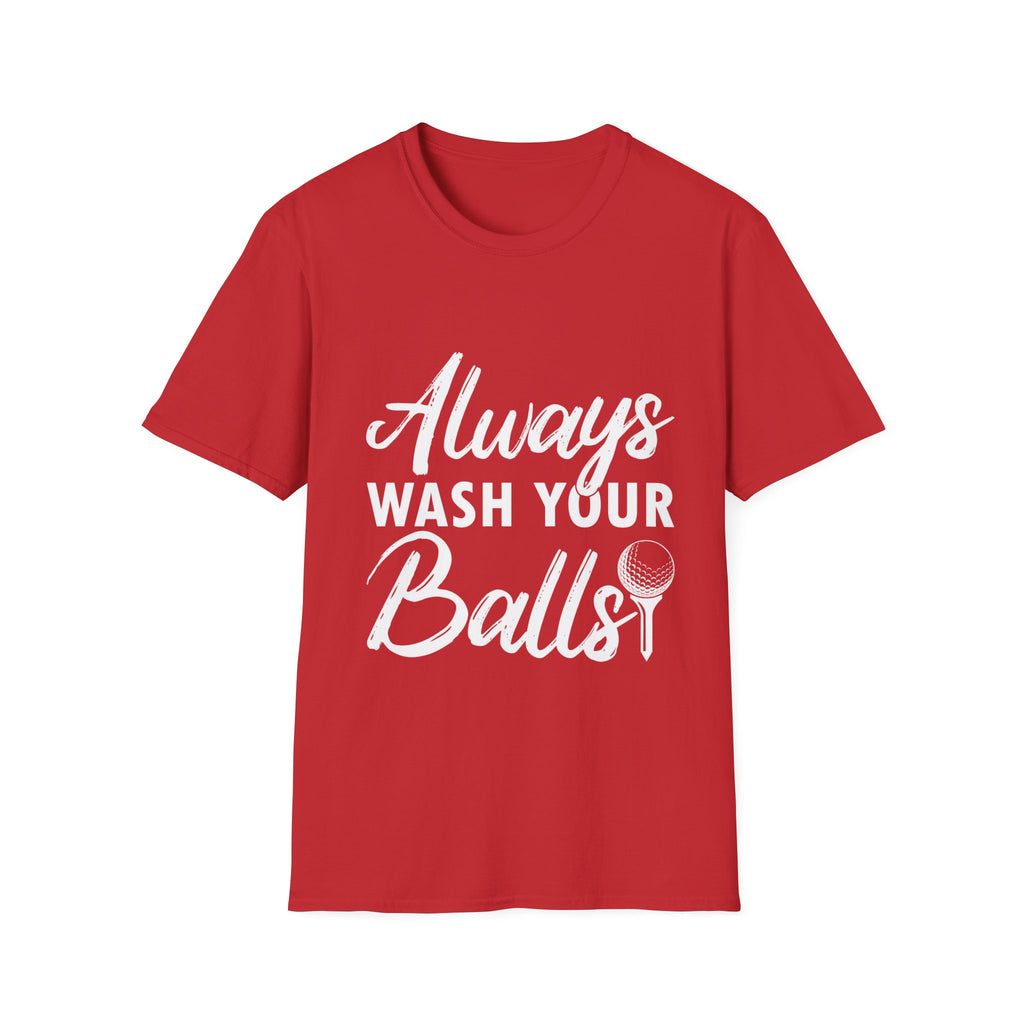 Golf  Balls White T-Shirt — Plain Classic Tee