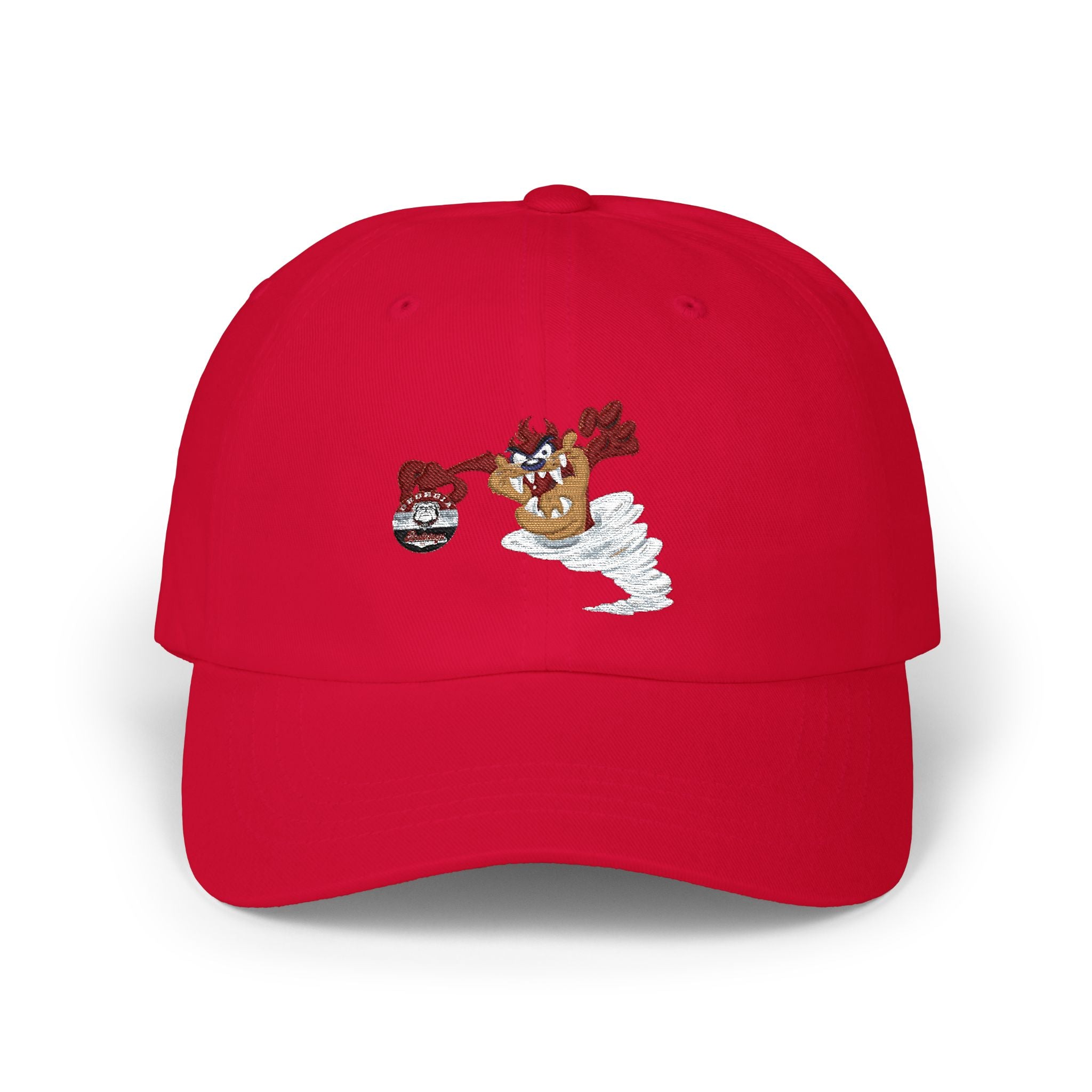 GA Bulls Dogs Dad Cap — Vintage Tasmanian Devil Cartoon Baseball Hat