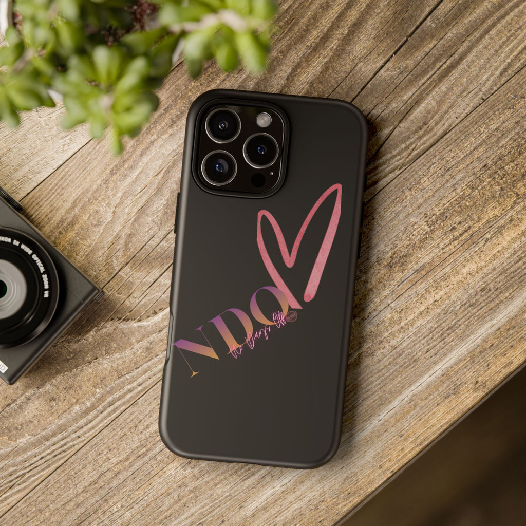NDO Heart Phone Case – Slim Tough Protective iPhone Cover with Pink Heart Design