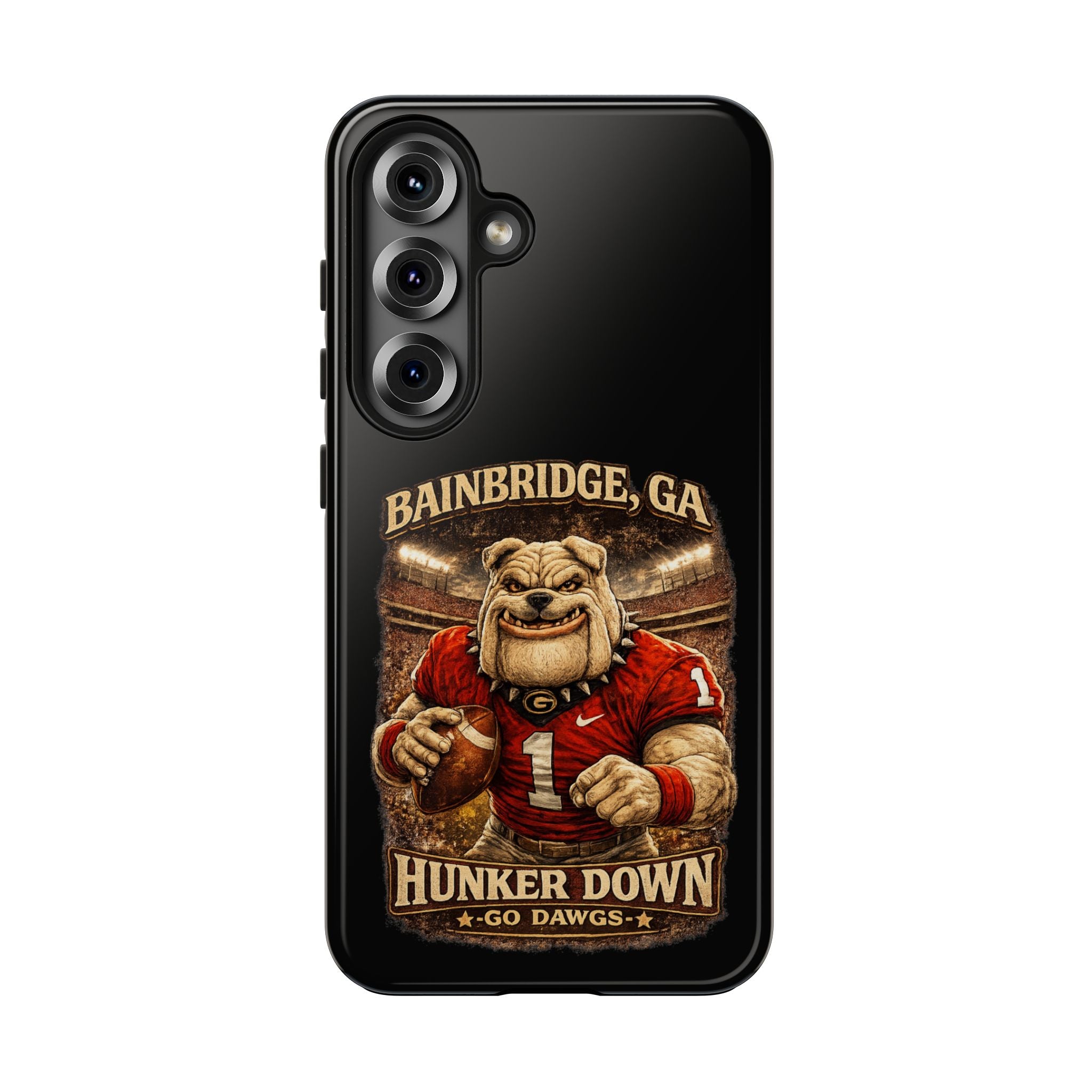 Bainbridge GA Bulldog Football Tough Phone Case — "Hunker Down" Game Day Protector
