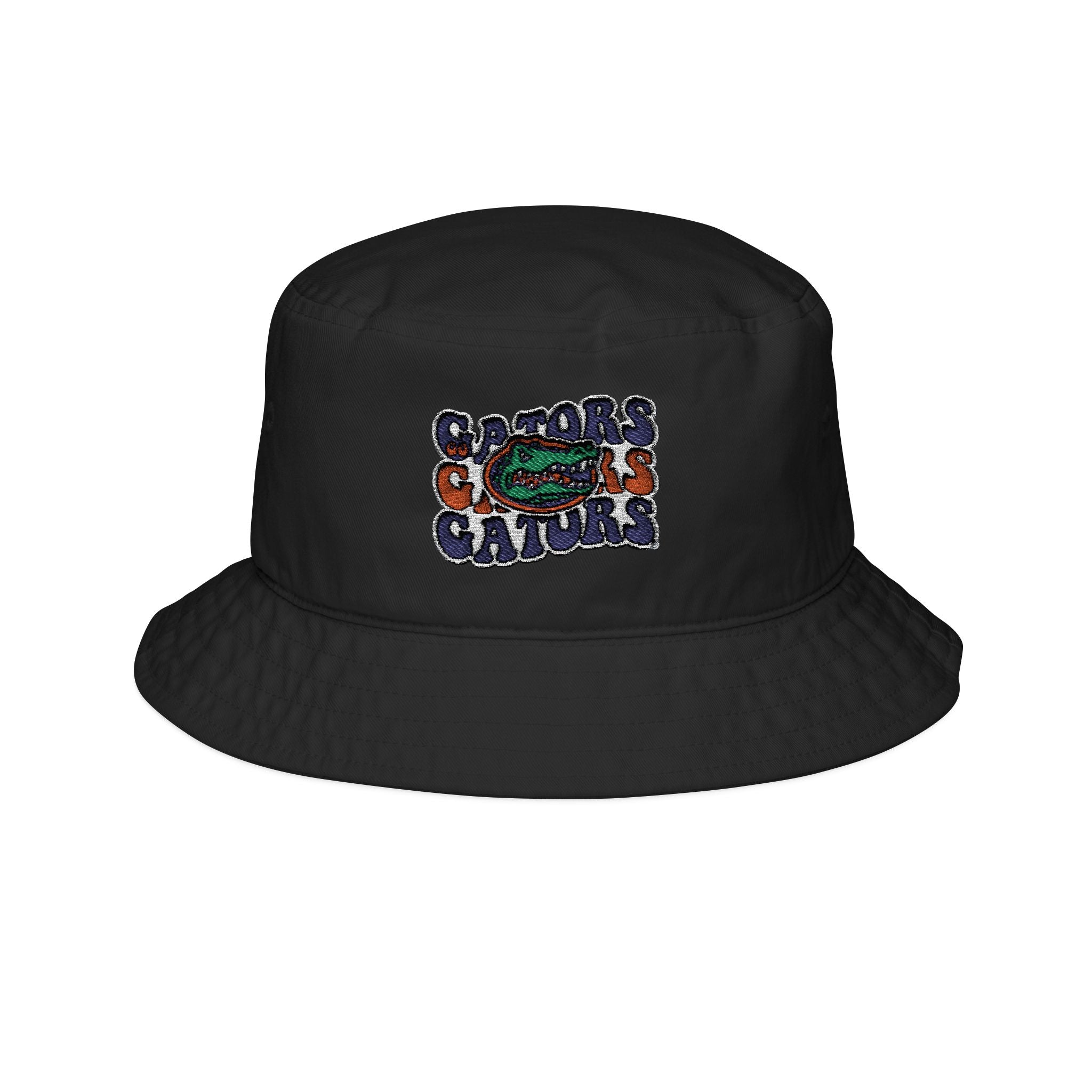Embroidered Gators Bucket Hat — Floral Team Logo Sun Hat