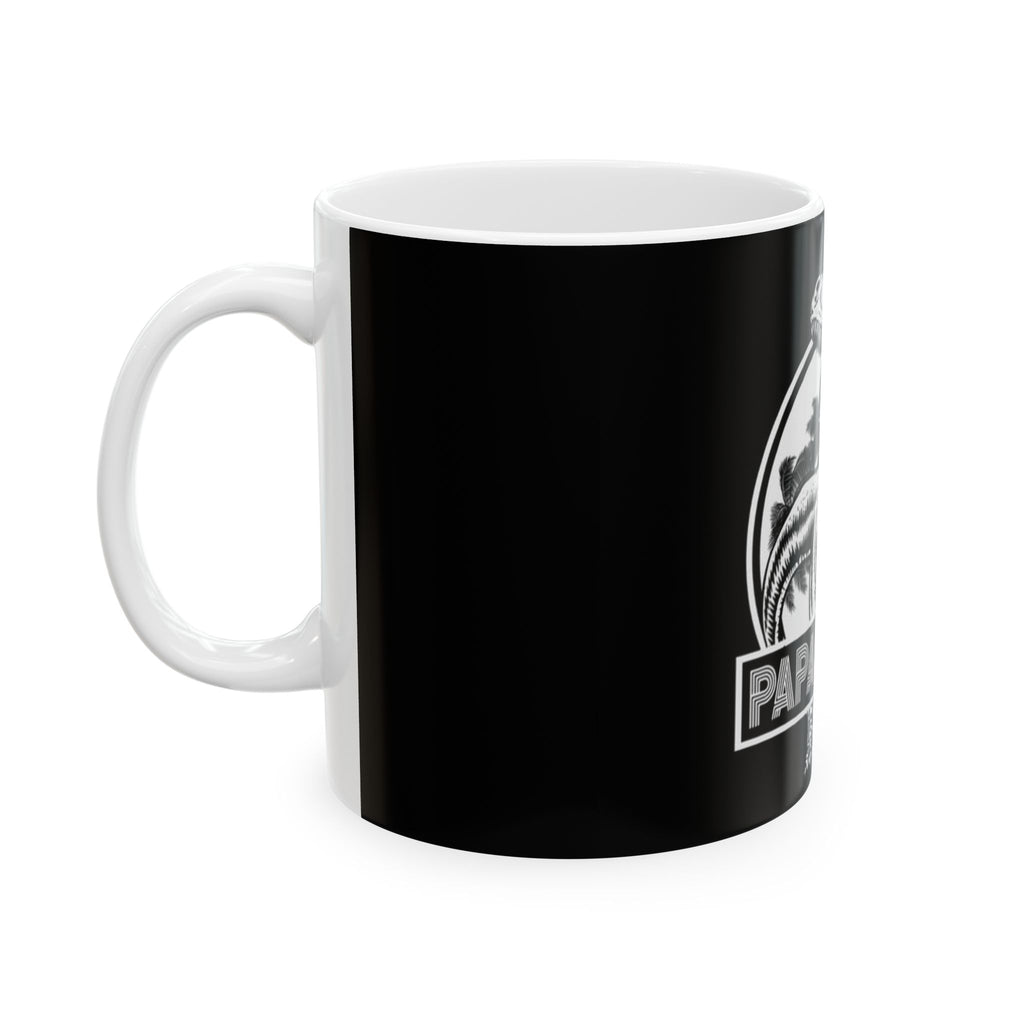Papasaurus Ceramic Mug — Funny T-Rex Father’s Day Coffee Cup (11oz/15oz)