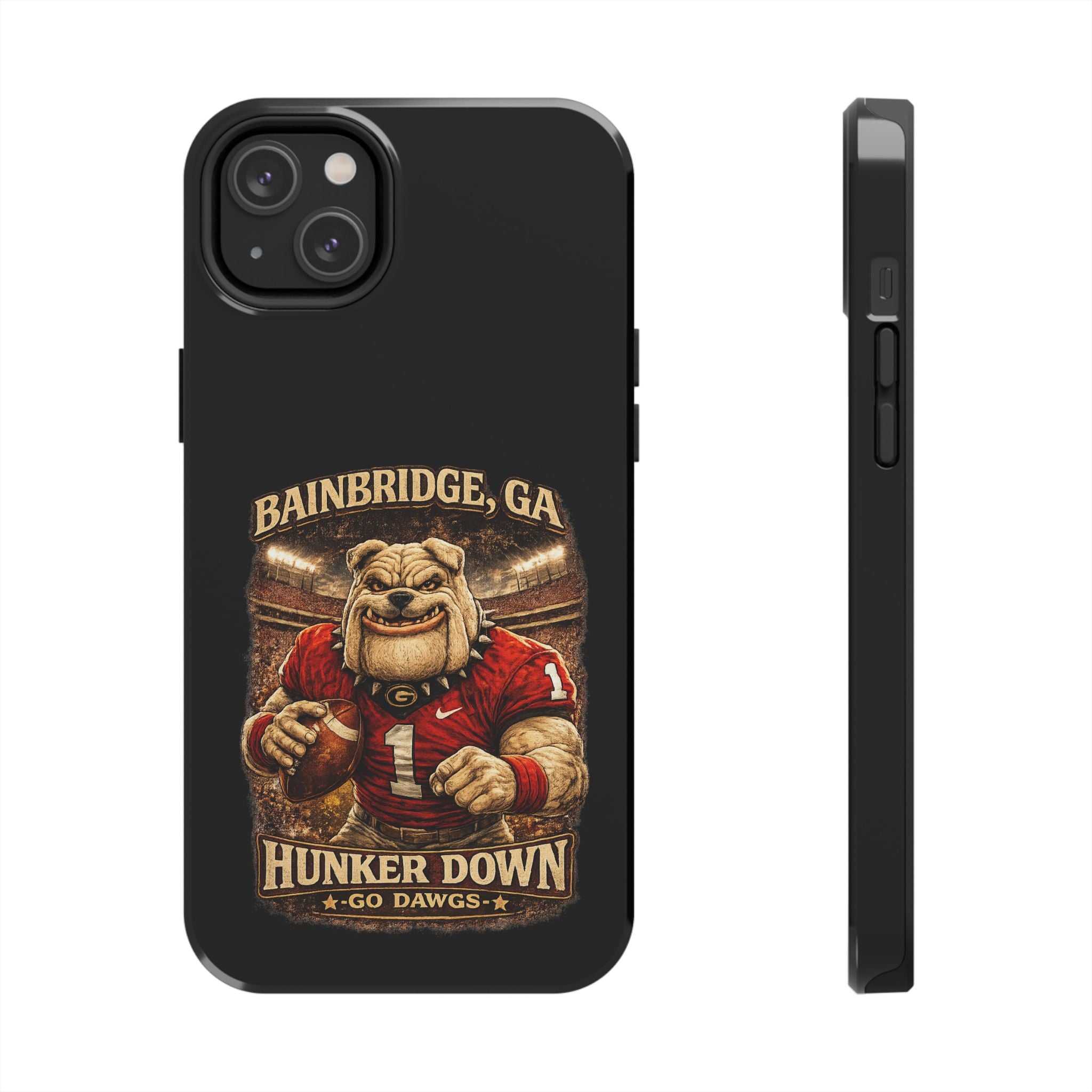 Bainbridge GA Bulldog Football Tough Phone Case — "Hunker Down" Game Day Protector