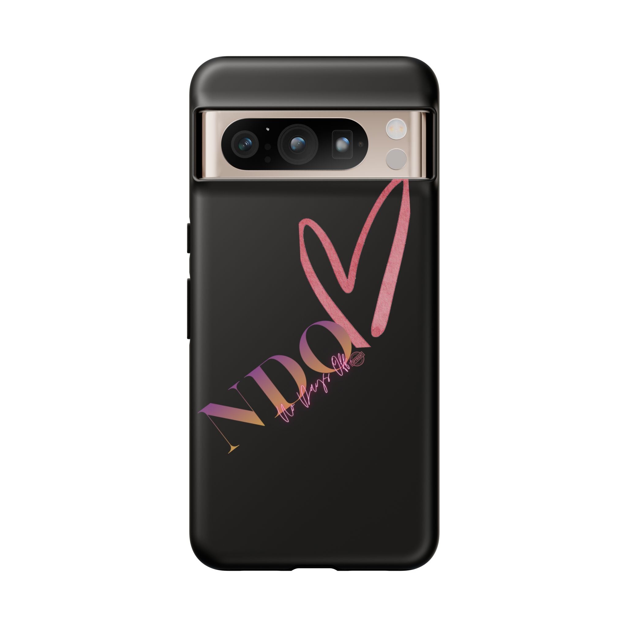 NDO Heart Phone Case – Slim Tough Protective iPhone Cover with Pink Heart Design