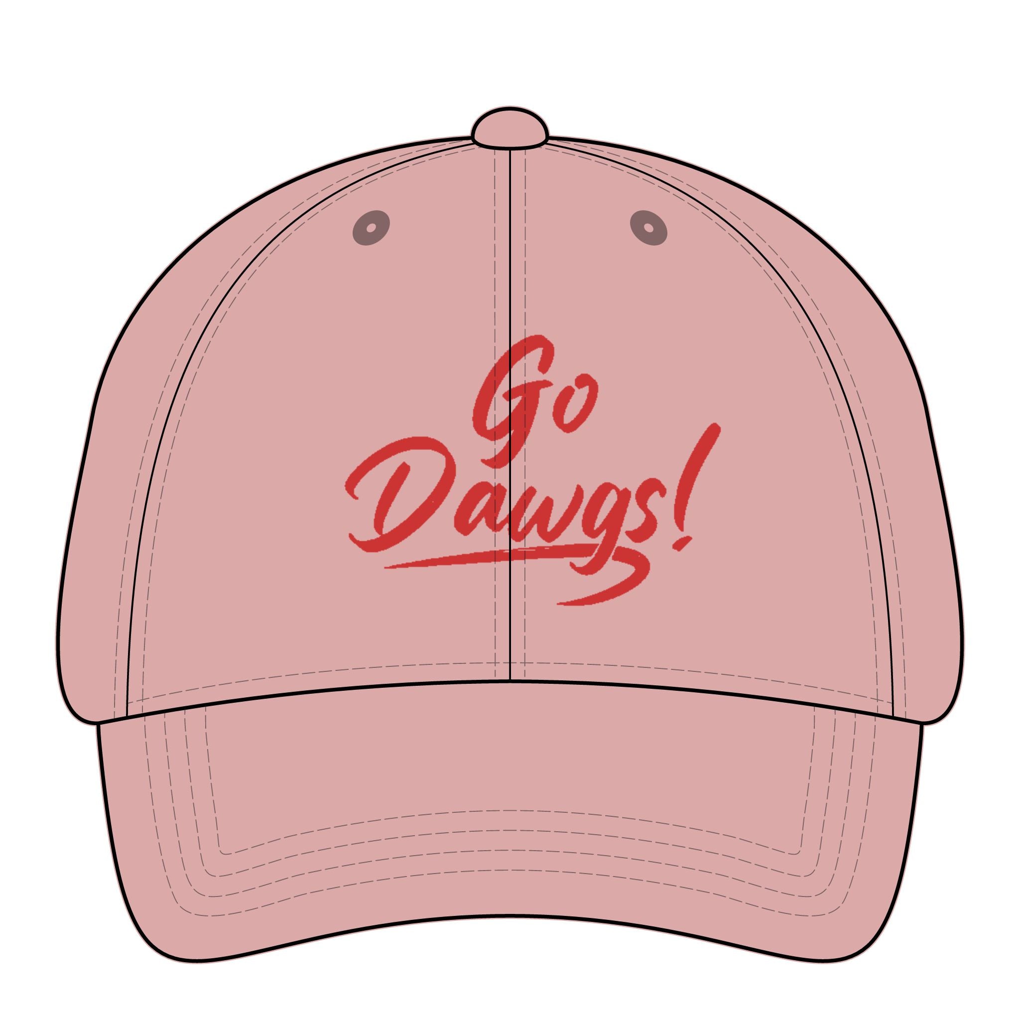 Go Dawgs-Women's Pigment-Dyed Cap with Fashion Undervisor (Embroidery)
