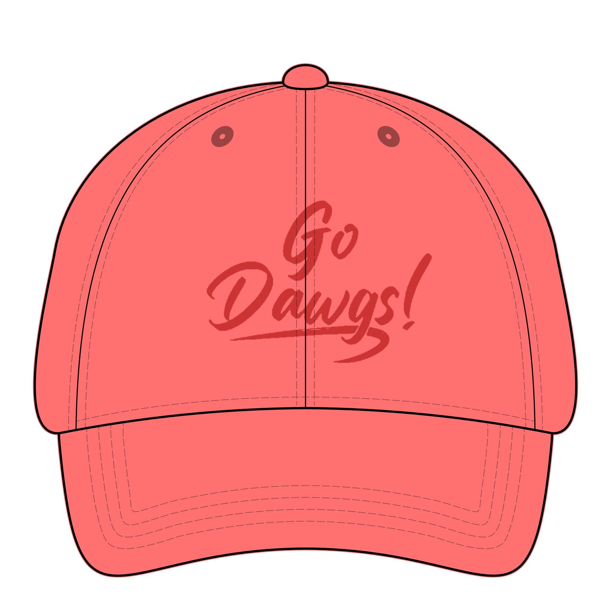Go Dawgs-Women's Pigment-Dyed Cap with Fashion Undervisor (Embroidery)