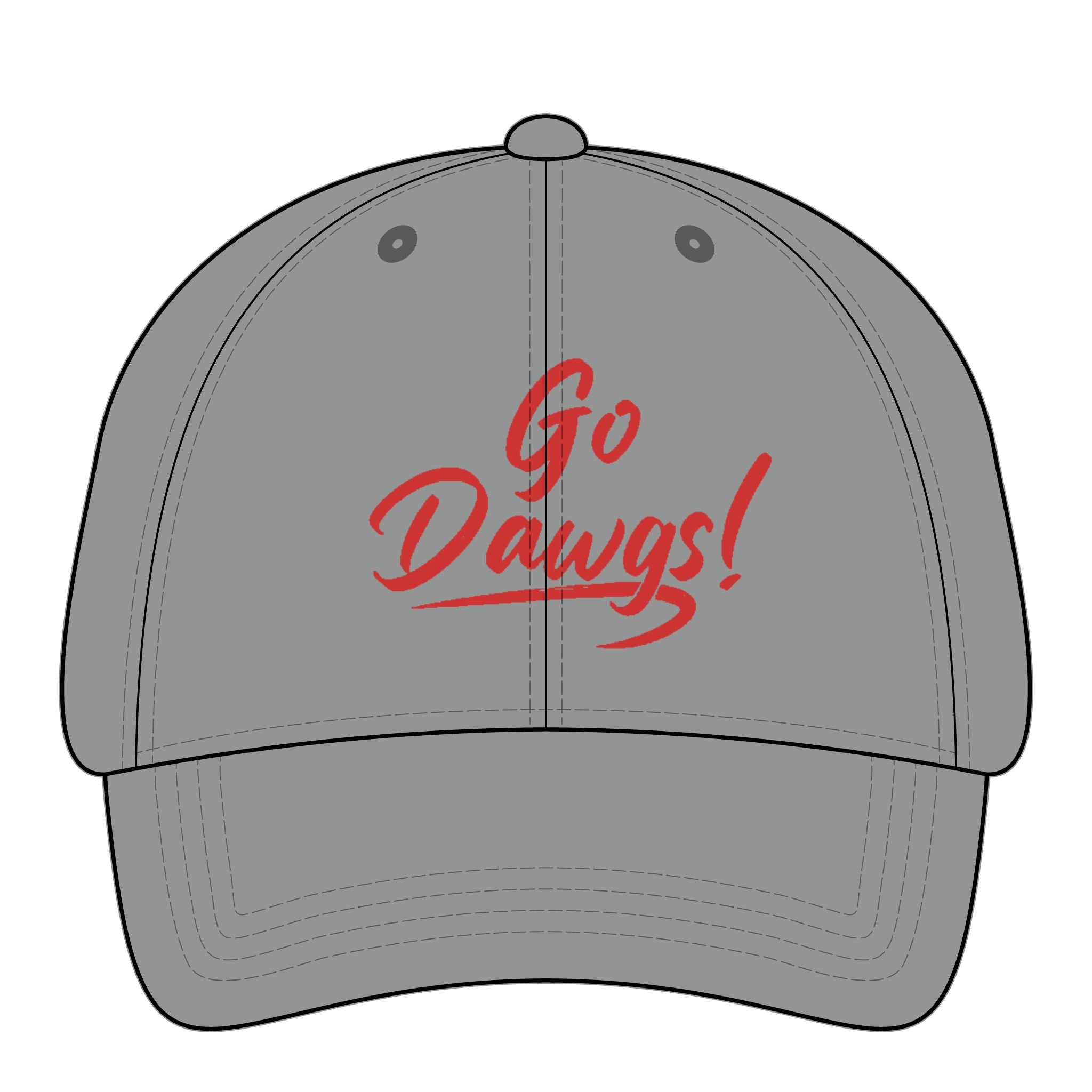 Go Dawgs-Women's Pigment-Dyed Cap with Fashion Undervisor (Embroidery)