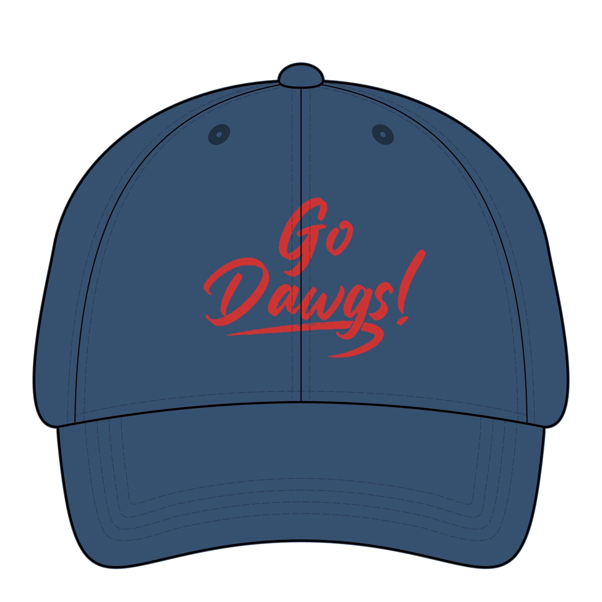 Go Dawgs-Women's Pigment-Dyed Cap with Fashion Undervisor (Embroidery)