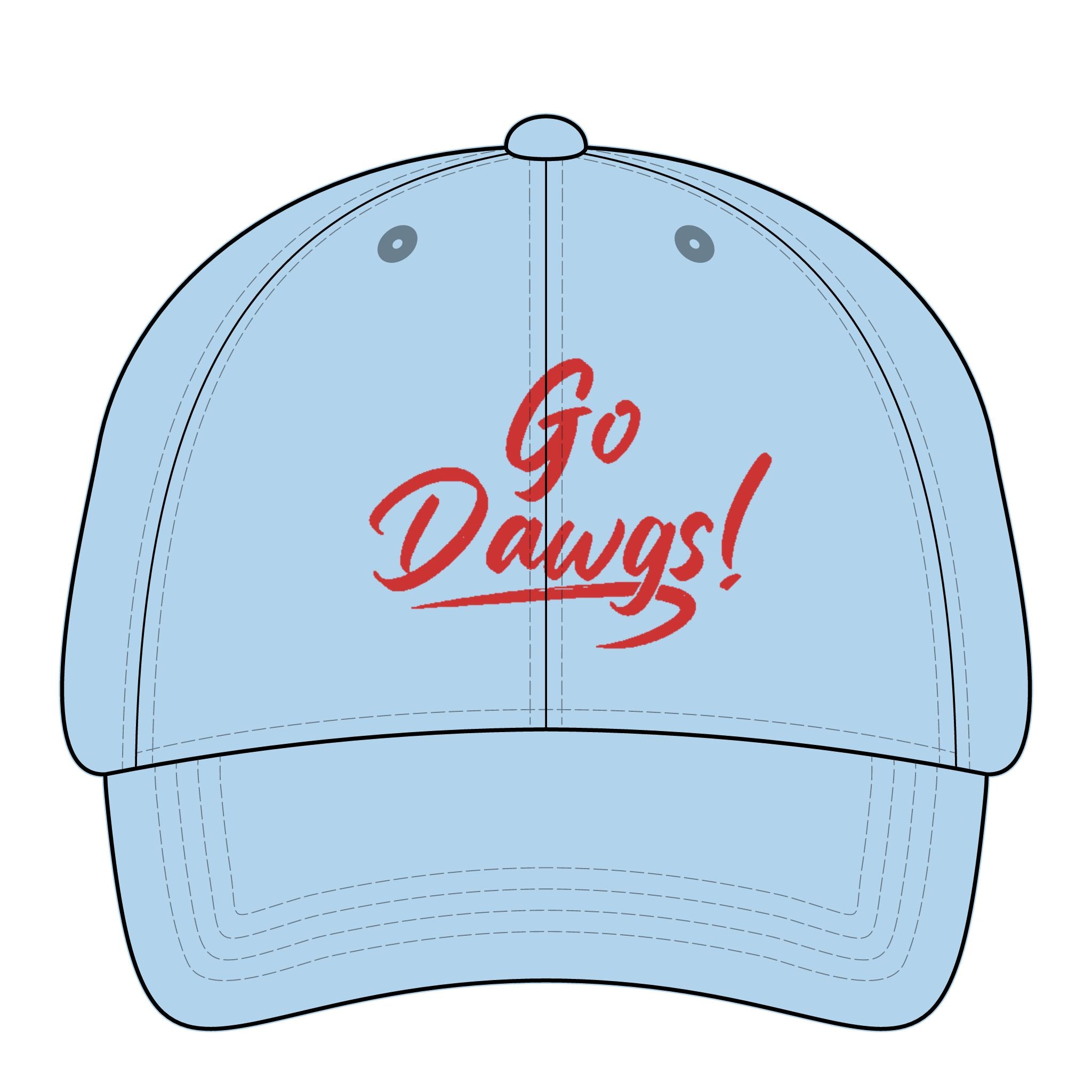 Go Dawgs-Women's Pigment-Dyed Cap with Fashion Undervisor (Embroidery)