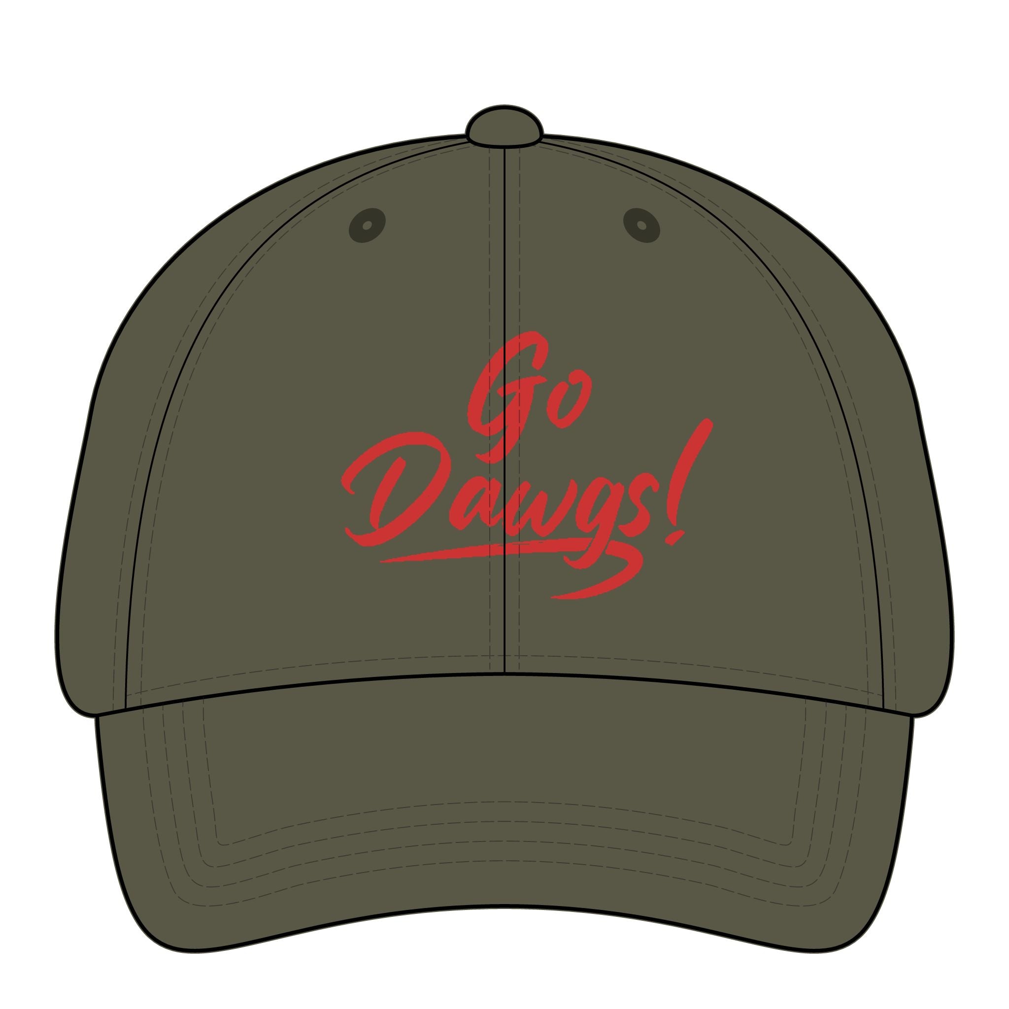 Go Dawgs-Women's Pigment-Dyed Cap with Fashion Undervisor (Embroidery)