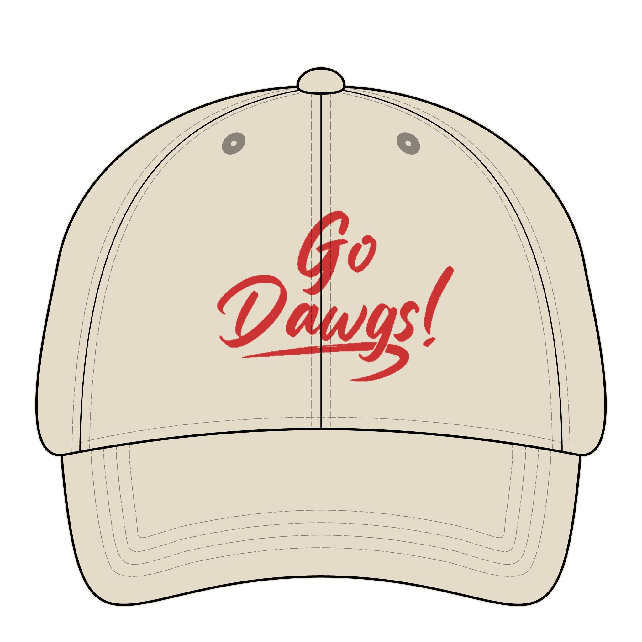 Go Dawgs-Women's Pigment-Dyed Cap with Fashion Undervisor (Embroidery)