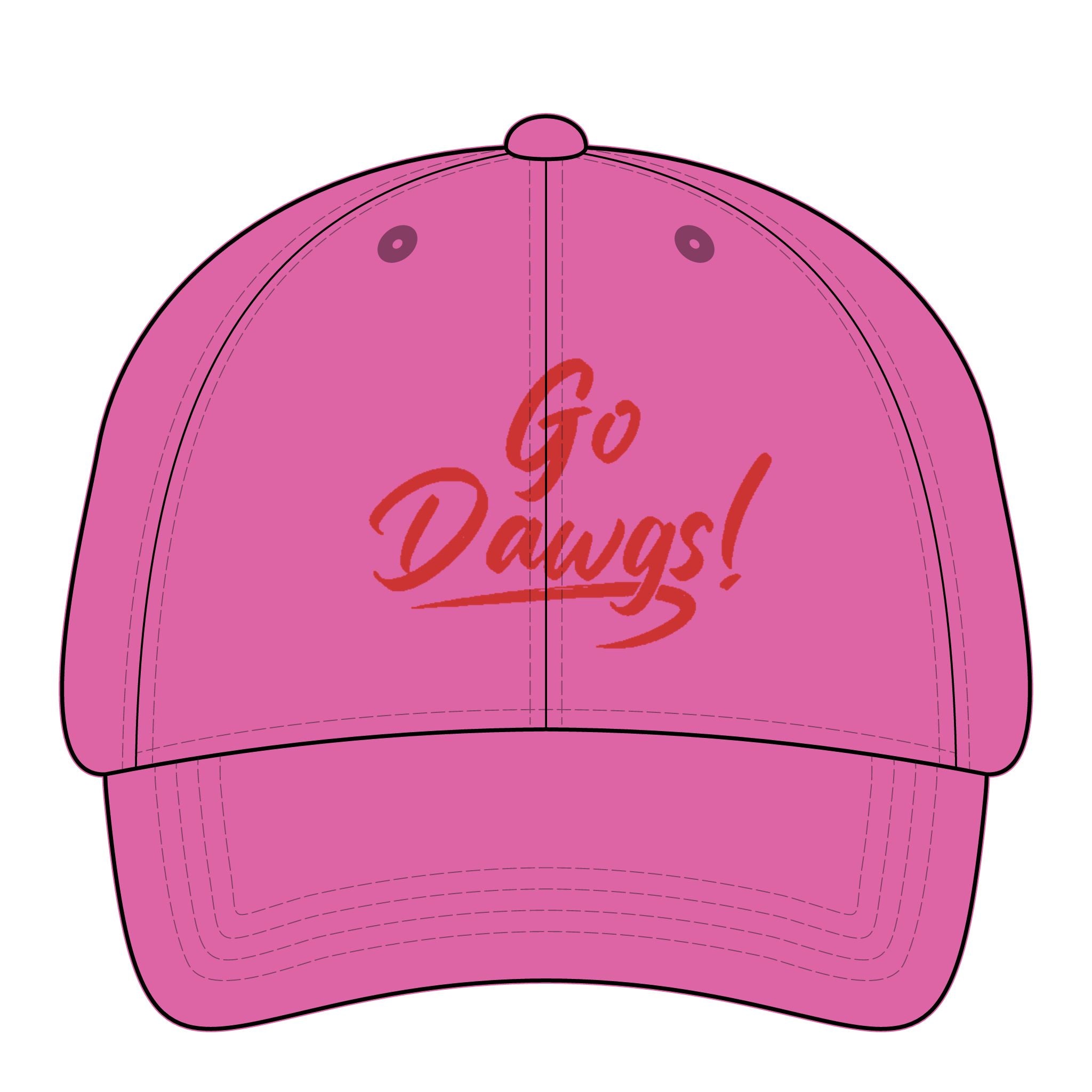 Go Dawgs-Women's Pigment-Dyed Cap with Fashion Undervisor (Embroidery)