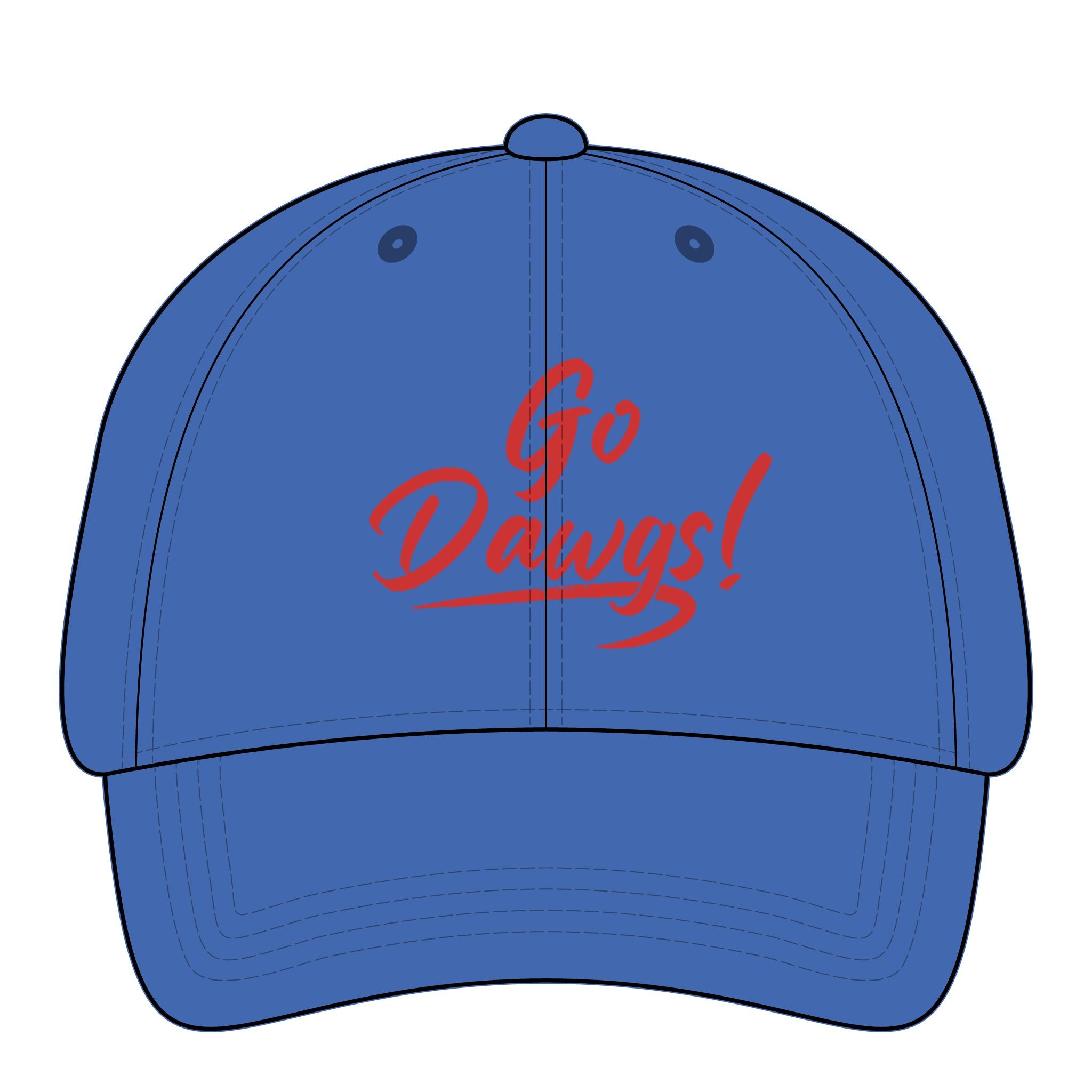 Go Dawgs-Women's Pigment-Dyed Cap with Fashion Undervisor (Embroidery)