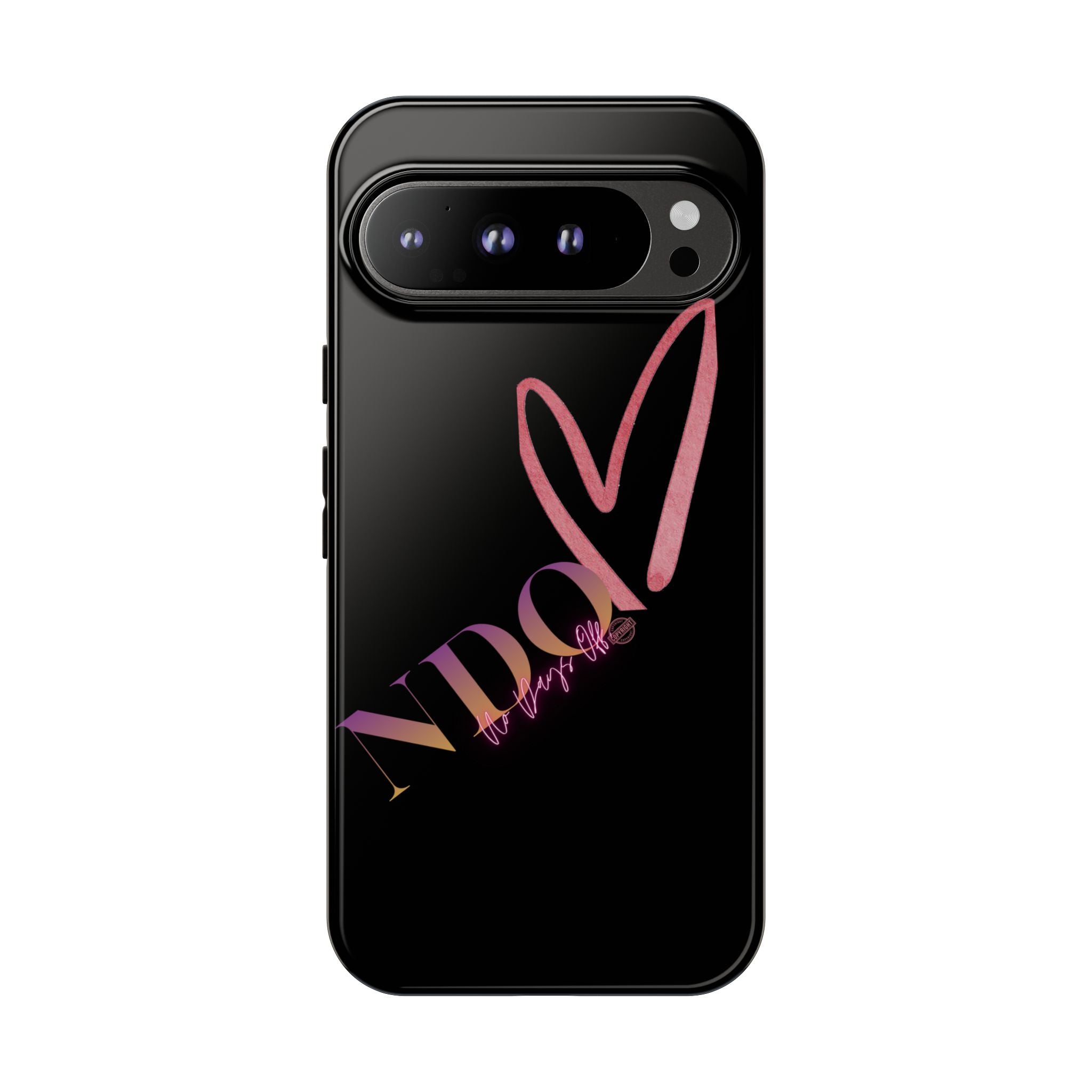 NDO Heart Phone Case – Slim Tough Protective iPhone Cover with Pink Heart Design