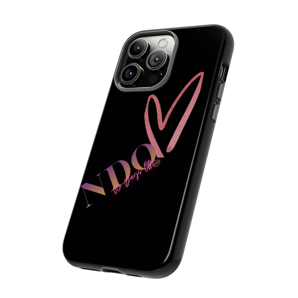 NDO Heart Phone Case – Slim Tough Protective iPhone Cover with Pink Heart Design