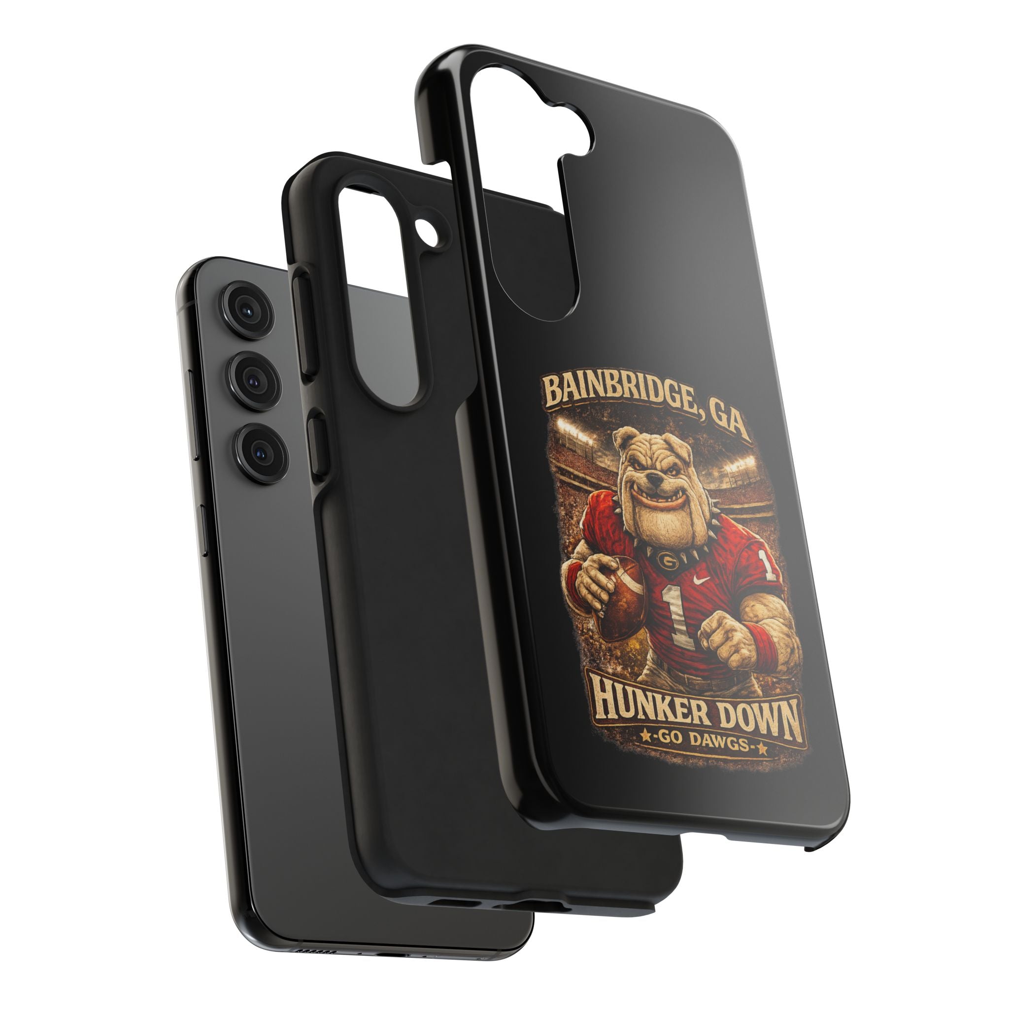 Bainbridge GA Bulldog Football Tough Phone Case — "Hunker Down" Game Day Protector