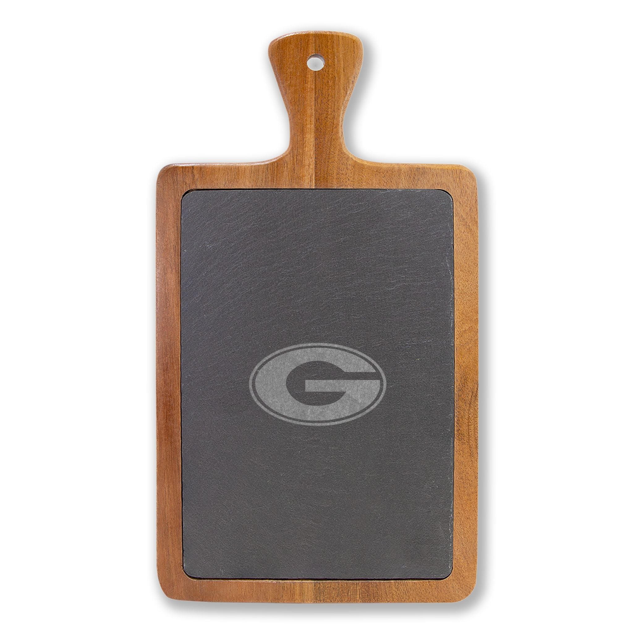 GA Bulldogs Charcuterie Board with Slate Insert & Cheese Tools — Personalized Game Day Serving Platter