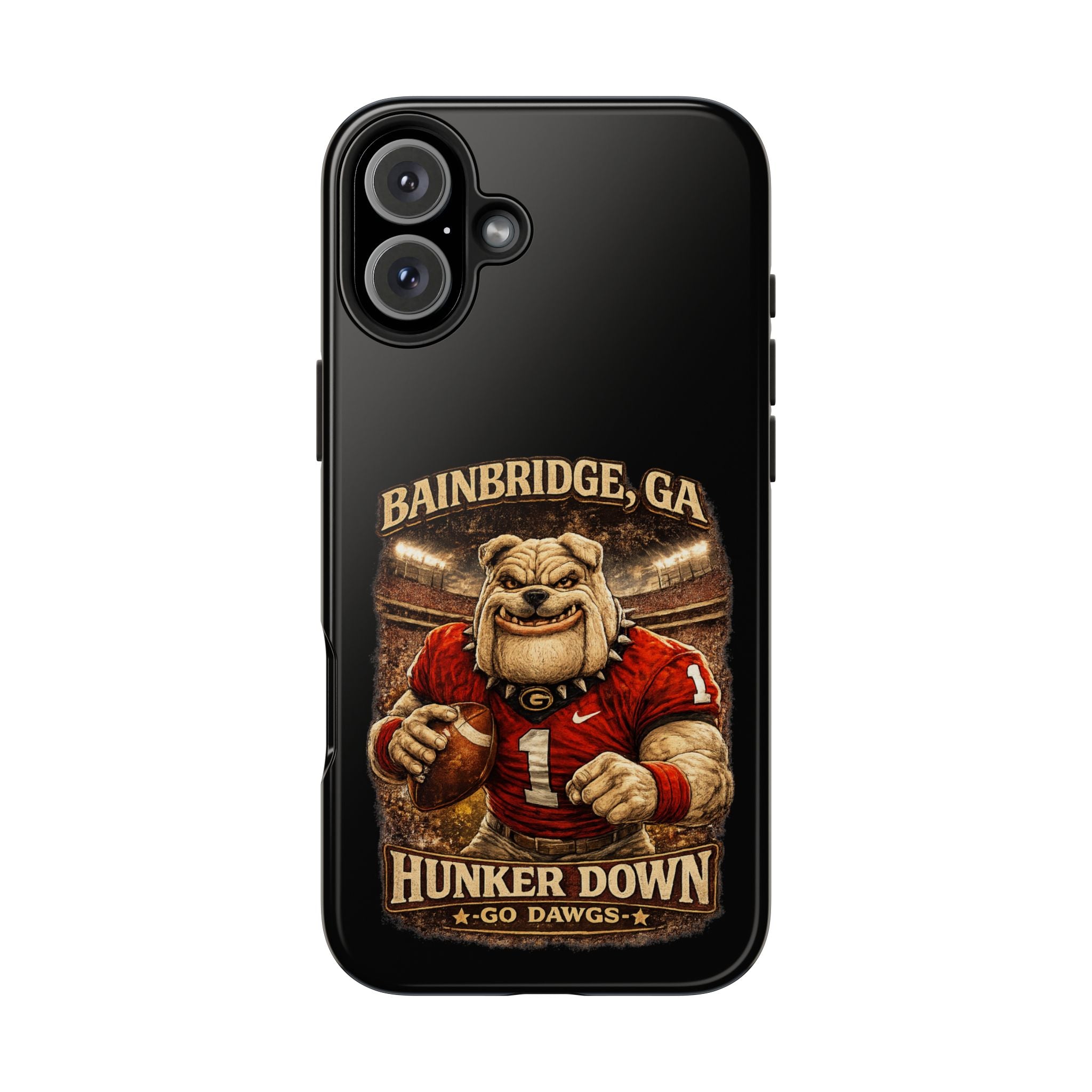 Bainbridge GA Bulldog Football Tough Phone Case — "Hunker Down" Game Day Protector